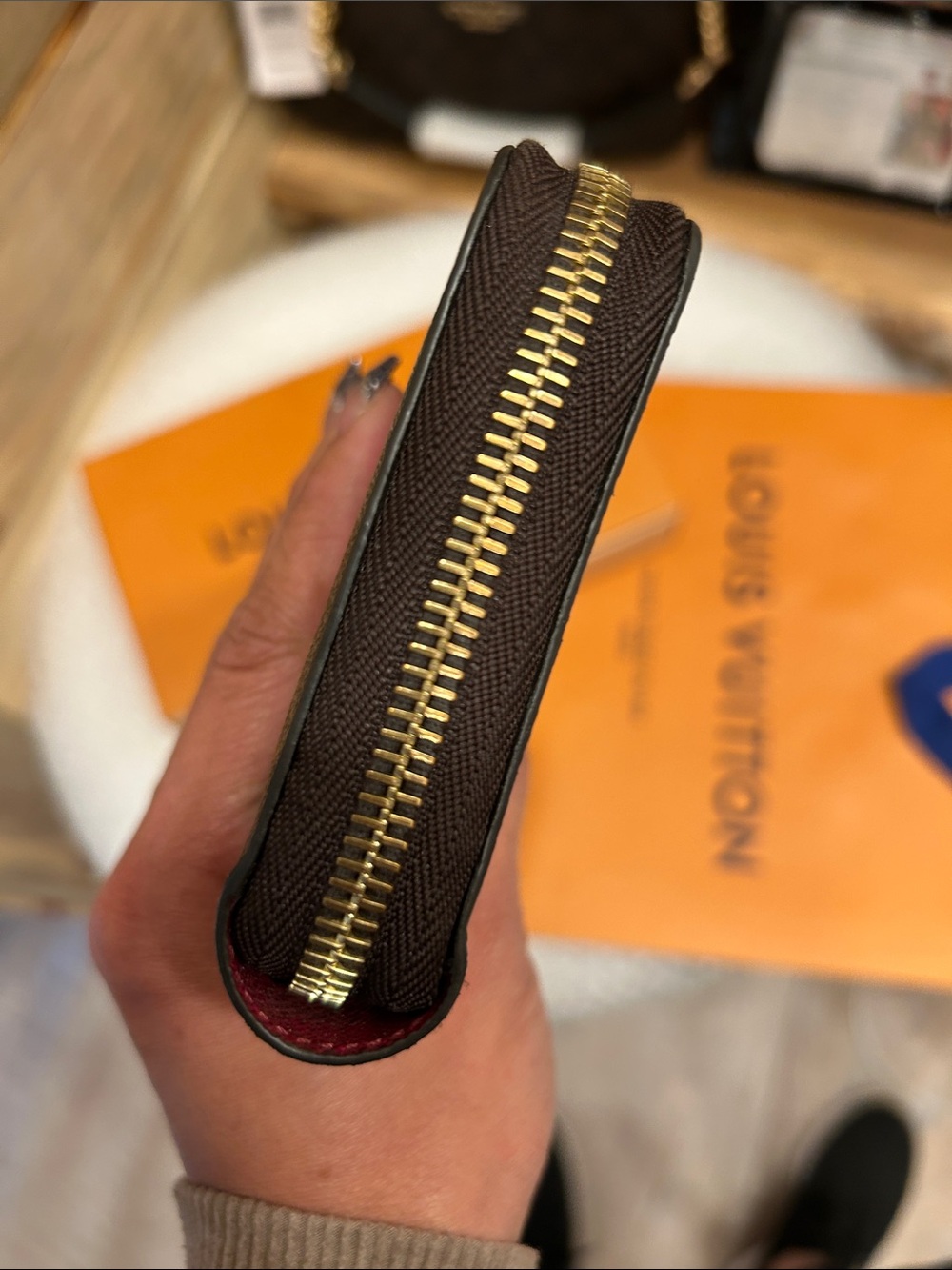 Louis Vuitton Brown Monogram Zip Wallet - Picture 7 of 7